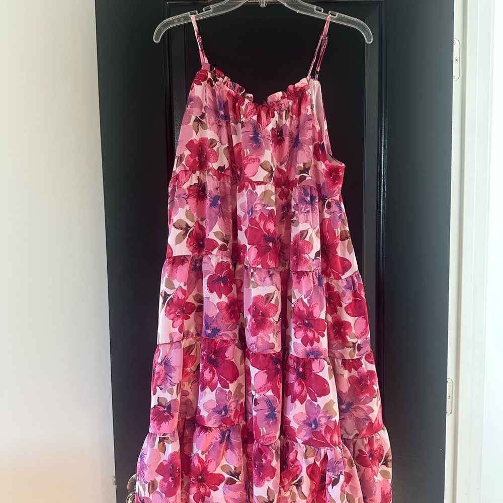 Floral Pink swing dress